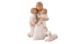 Tree Quietly, Sculpted Hand-Painted Figure (JCHD002-Mothers With 2 Babies_Free)