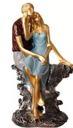Romantic Love Couple Statue for Home Decor in Showpieces & Figurines/Table Decorations Items/Decorative Items for Room in Racks & Shelves/Statues/Statue for Home Decor/Office/lounch (JCHD019-SITTING FOUNTAIN_Free)