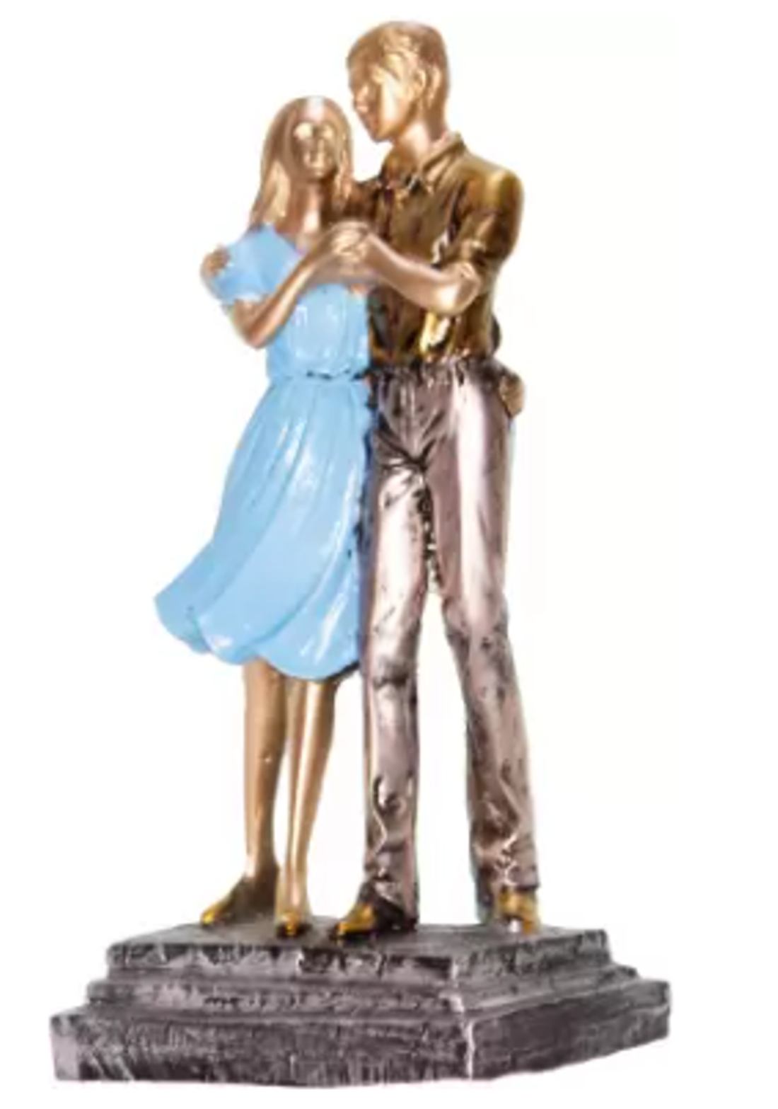Handcraft Resin Cute Romantic Love Couple Statue showpiece for Home d?cor Living Room Table Decorations Items Home d?cor Items Gifting Items Love Couple Gift (JCHD026-BLC SMALL_Free) - Image 3