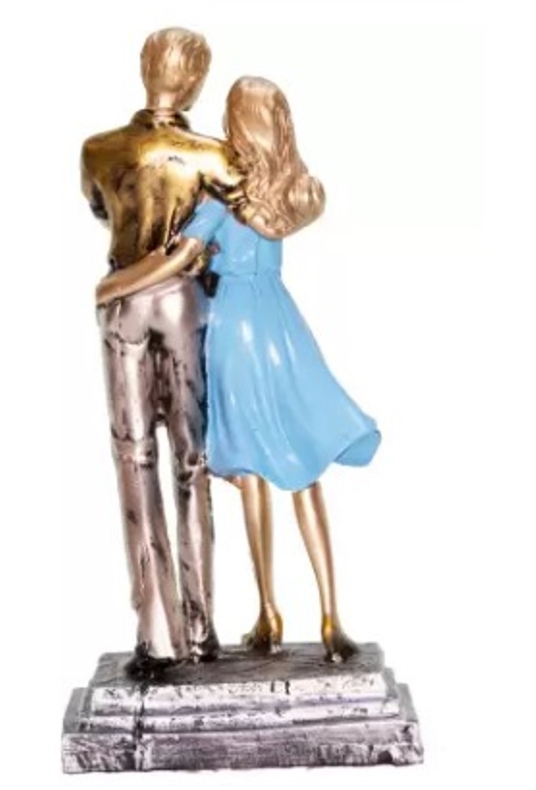 Handcraft Resin Cute Romantic Love Couple Statue showpiece for Home d?cor Living Room Table Decorations Items Home d?cor Items Gifting Items Love Couple Gift (JCHD026-BLC SMALL_Free) - Image 4