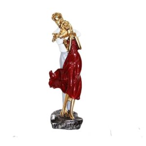 Romantic Couple Showpiece Statue For Home Decor Living Room Bedroom Decoration Items Gift To Wife Husband Boyfriend Girlfriend, Multi Colour, Pack of 1 (JCHD027-RLC_Free)