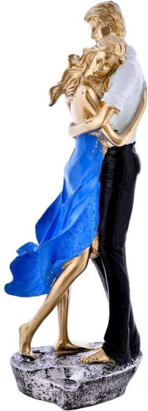 Resin Modern Art Valentine Romantic Love Couple Statue for Home Decor, Showpiece for Living Room, Table D?cor (37 X 12 CM) Cdfgv1b5 (JCHD028-BLC_Free)