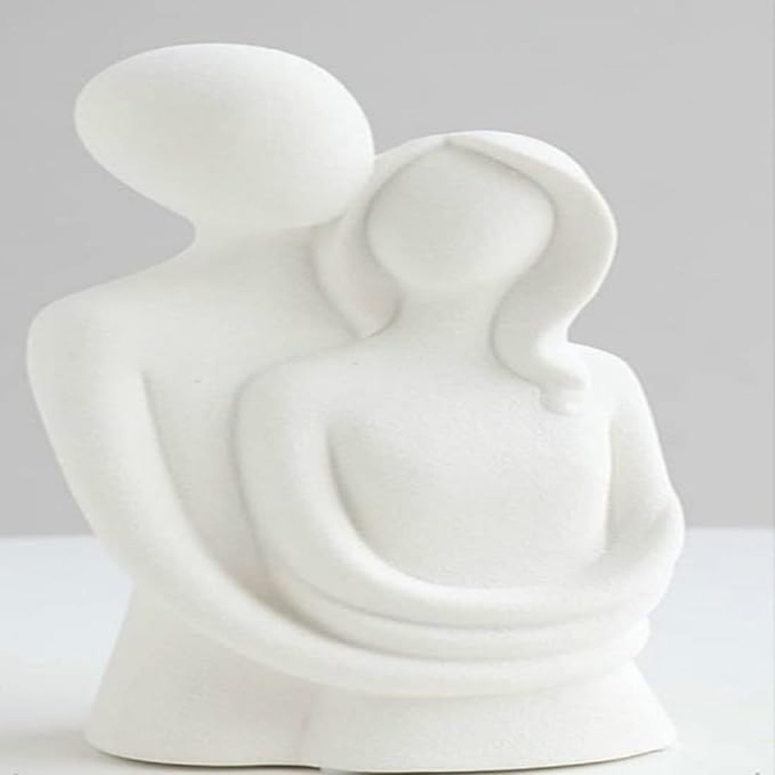 Love Couple showpiece for Home Decor, Valentine Day Gift | Couple Statue, Figurine Showpiece Couple Statue for Bedroom Decorations (Height ? 8 Inch, White) (JCHD038-WHITE COUPLE_Free)