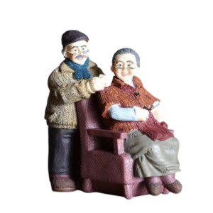 Dada Dadi Couple Statue, Gift for Grand Parents Dada-Dadi Nana-Nani, Decorative Figurine Showpiece Idol for Valentine's Day, Wedding Anniversary, Retirement Party (Dada-Dadi_Chair) (JCHD046-OLS CHAIR COUPLE (B)_Free)