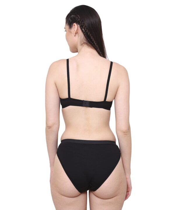 PACK OF 2 Women Cotton Half Net Non Padded Non Wired Low Coverage Bra & Panty Regular Lingerie Set | Half Net Bikini Set for Women for Beach| Lingerie for Women | Sexy Lingerie for Honeymoon | Sex Lingerie Set | Bra Panty Set for Women with Sexy (Black Pink)-DSBP004-P2_BLACK PINK  DB NT - Image 2