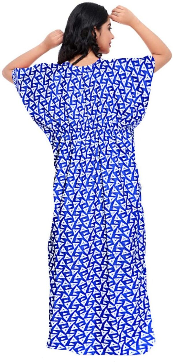 100% Cotton Nighty for Women || Long Length Printed Nighty/Maxi/Night Gown/Night Dress/Nightwear Inner & Sleepwear for Women's (Combo Pack of 2) (Blue Grey)-DSMF130-Nighty (P2)Blue Grey - Image 2