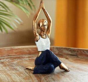 Yoga Lady' Decorative Showpiece for Home D?cor (Resin, 10.9 Inches) | Handcrafted Showpiece for Living Room Showpiece for Gift Antique Showpiece for Bedroom Figurine(SD-018-YOGALADY BIG)