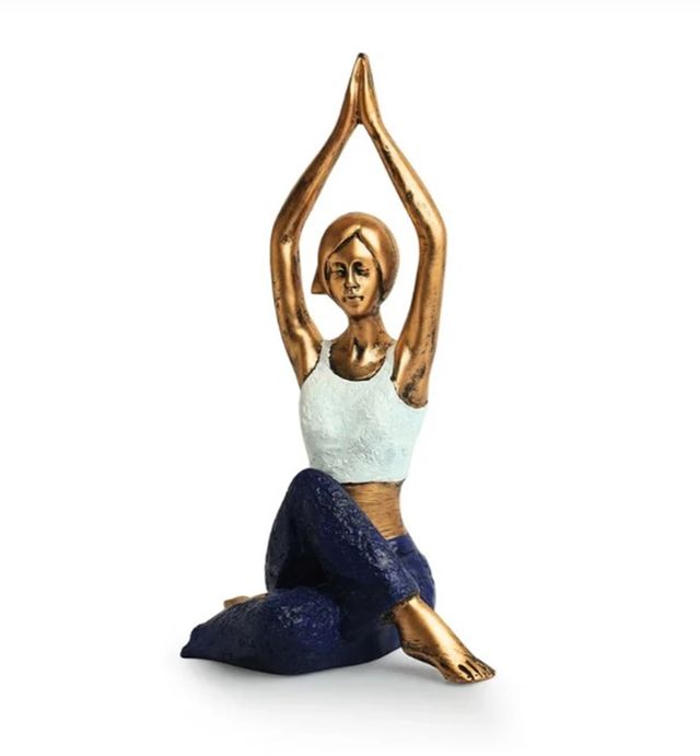 Yoga Lady' Decorative Showpiece for Home D?cor (Resin, 10.9 Inches) | Handcrafted Showpiece for Living Room Showpiece for Gift Antique Showpiece for Bedroom Figurine(SD-018-YOGALADY BIG) - Image 2