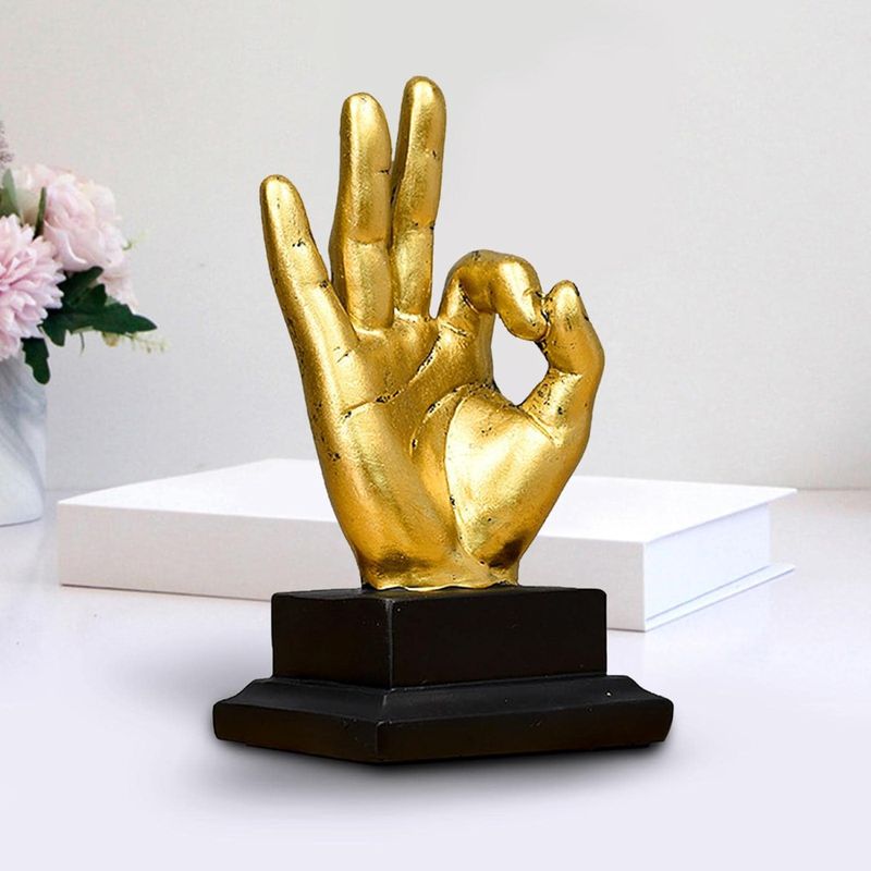 New Ok Sign Showpiece Collectible Figurines for Home D?cor Decoration Item (23 cm X 8.8 cm)?(SD-020-CHEERS SIGH HAND ON BASE)