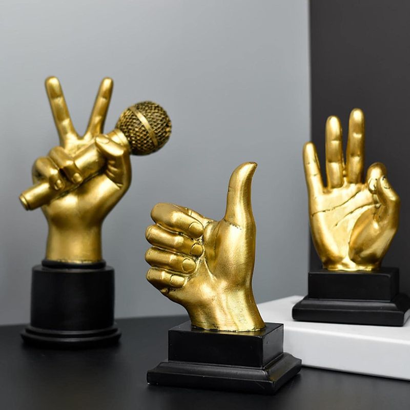 New Ok Sign Showpiece Collectible Figurines for Home D?cor Decoration Item (23 cm X 8.8 cm)?(SD-020-CHEERS SIGH HAND ON BASE) - Image 3