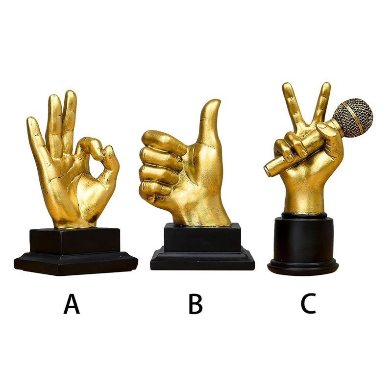 New Ok Sign Showpiece Collectible Figurines for Home D?cor Decoration Item (23 cm X 8.8 cm)?(SD-020-CHEERS SIGH HAND ON BASE) - Image 4