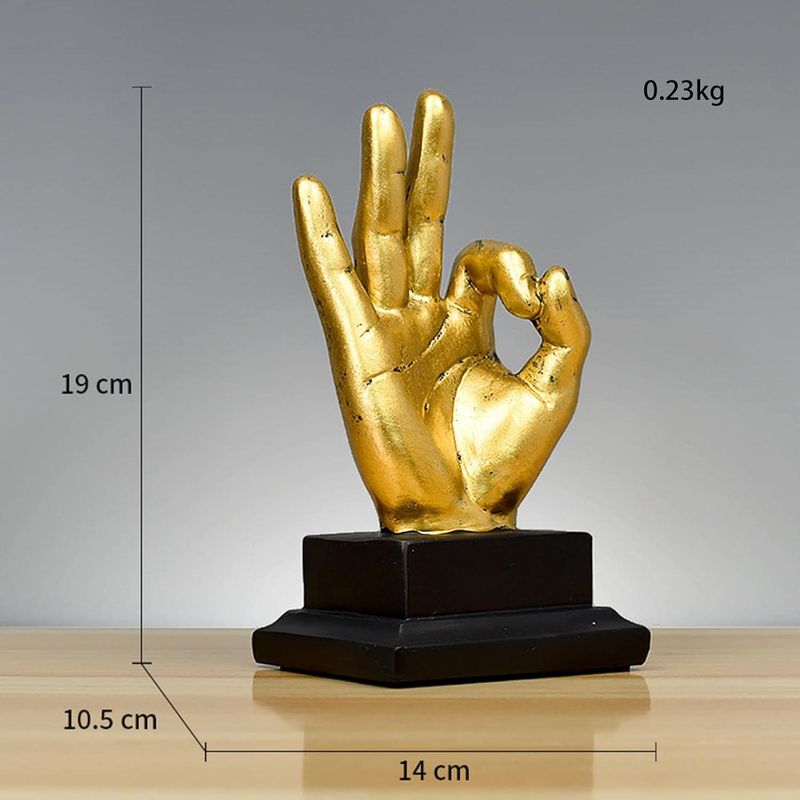 New Ok Sign Showpiece Collectible Figurines for Home D?cor Decoration Item (23 cm X 8.8 cm)?(SD-020-CHEERS SIGH HAND ON BASE) - Image 6