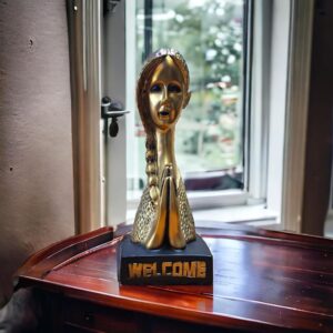 Modern Art Namaskar Welcome Lady Statue for Entrance Door Decoration Items for Home,Gift Articles for Home d?cor,(SD-021-SMALL WELCOME LADY)