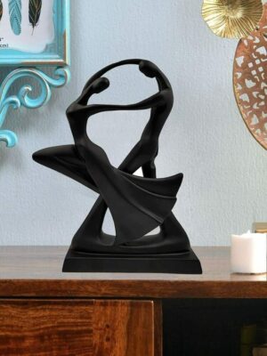 Charming Affectionate Love Couple Art Resin Sculpture for Valentine Day Gift, Statue for Weddings & Anniversaries - Present for Him & Her, Abstract Romantic Gift (Model 1) (SD-025-DANCING COUPLE 1)