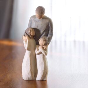 Y Girls, Looking at You, I See Wonder, Joy, Strength, Celebrates Loving Relationships Between Parent and Children, Grandparent and Grandchildren, Sculpted Hand-Painted Figure (SD-030-FATHER BABY)