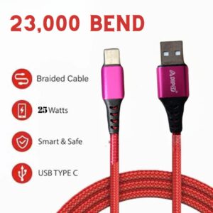 Rugged V3 Extra Tough Unbreakable Braided Micro USB Cable 1 Meter (Red) Compatibility with all Smartphones, Tablets, Laptops & other Micro USB devices, 480Mbps Data Sync SD-Data Cable-046_1