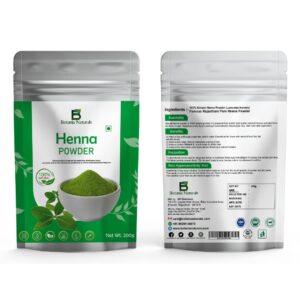Botania Naturals Care From Nature Organic Henna Powder For Hair Colour and Growth, 200g - (Brown)