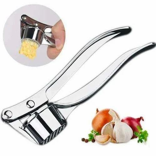 DropShopee Crusher Presser Garlic Press Multi-Function Manual Portable Curved Garlic Ginger Cutter Stainless Steel Garlic Grinding Slicer Squeeze Mincer/Chopper for Kitchen (Garlic use Only) (SL009-GARLIC CRUSH) - Image 4
