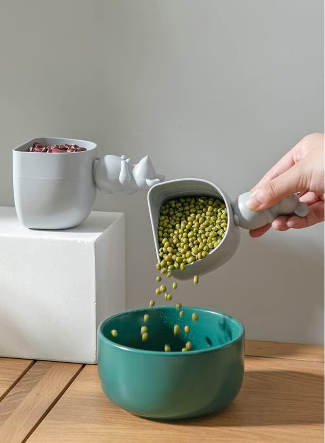 DropShopee Rice Lentil Measuring Cup | Cute Dal Scoop Spoon for Kitchen Storage Jar | Compact Dry Food Scoop with Handle | Small Grain Dispenser for Home Use - Set of 3 (SL014-MEASURING CUP) - Image 4