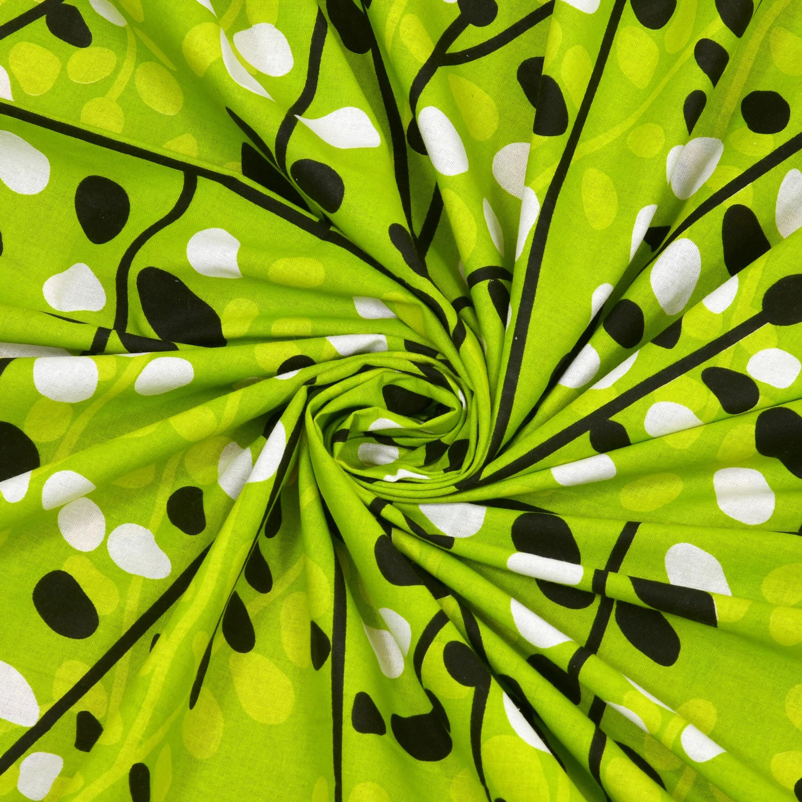 Rajasthani Jaipuri Traditional Sanganeri Angoor Print 100% Cotton Single Size Bedsheet with one Pillow Covers (Green) (MD1010-BST SIN-Angoor_Green) - Image 4