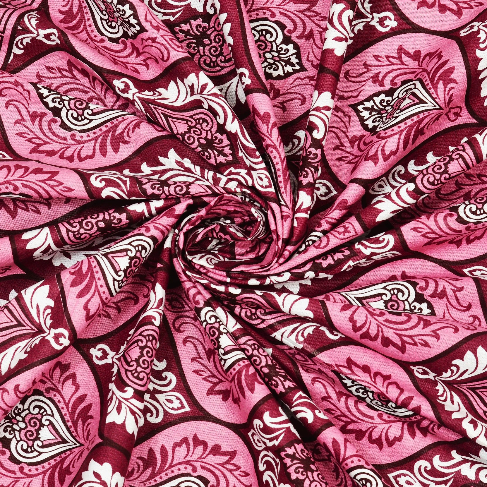 Rajasthani Jaipuri Traditional Sanganeri Batik Print 100% Cotton Single Size Bedsheet with one Pillow Covers (Purple) (MD1011-BST SIN-Batik Purple) - Image 3