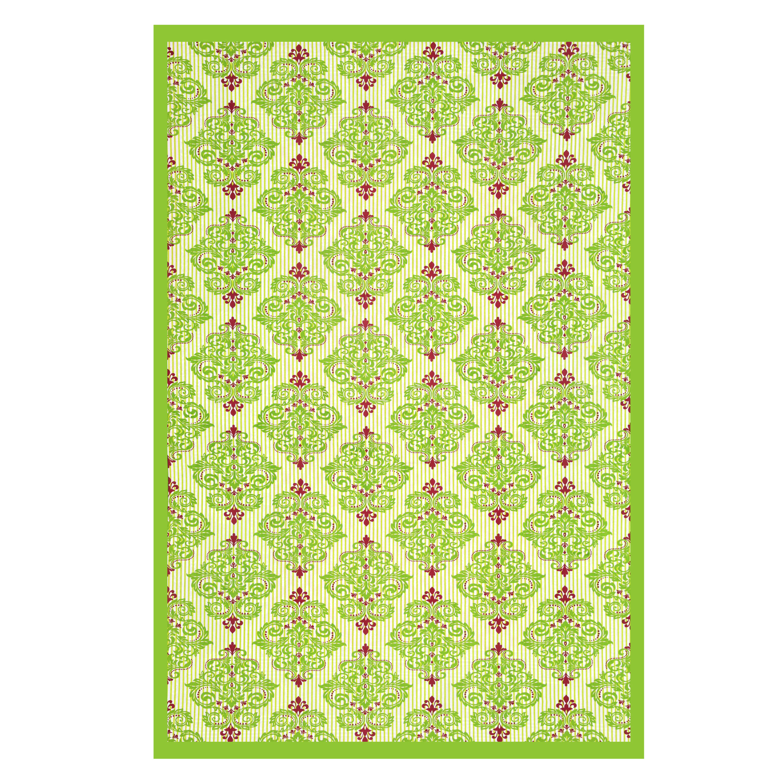 Rajasthani Jaipuri Traditional Sanganeri Urvashi Print 100% Cotton Single Size Bedsheet with one Pillow Covers (Green) (MD1014-BST SIN-Urvashi Green) - Image 2