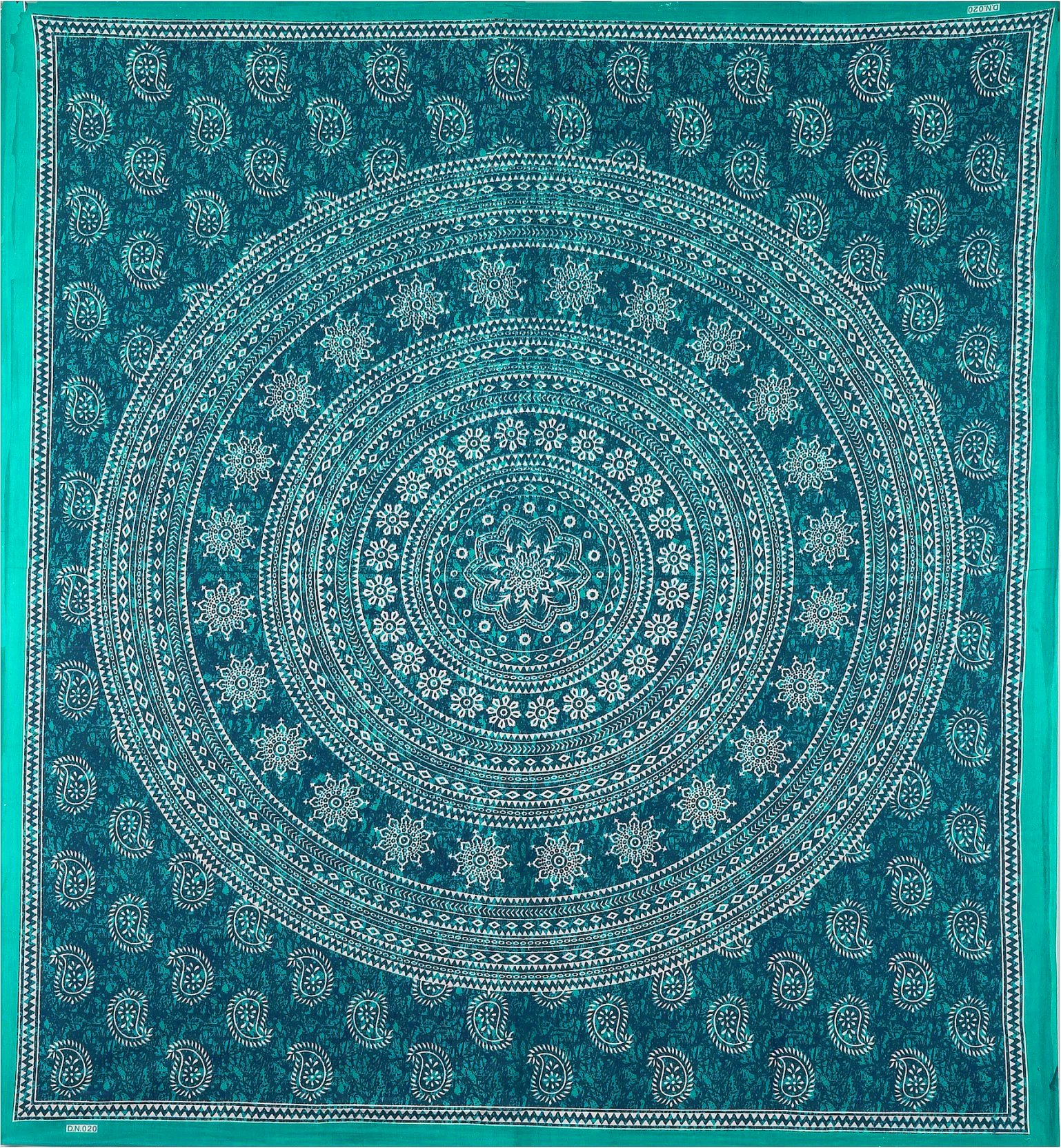 Rajasthani Jaipuri Traditional Sanganeri Carry Print 100% Cotton Double Size Bedsheet with Two Pillow Covers (Seagreen) (MD1023-BST DBL Carry_seagreen) - Image 2